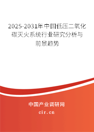 2025-2031年中國低壓二氧化碳滅火系統(tǒng)行業(yè)研究分析與前景趨勢 2025-2031年中國低壓二氧化碳滅火系統(tǒng)行業(yè)研究分析與前景趨勢