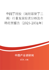 中國(guó)丁羥膠(端羥基聚丁二烯)行業(yè)發(fā)展現(xiàn)狀分析及市場(chǎng)前景報(bào)告(2025-2031年) 中國(guó)丁羥膠(端羥基聚丁二烯)行業(yè)發(fā)展現(xiàn)狀分析及市場(chǎng)前景報(bào)告(2025-2031年)