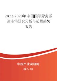 2023-2029年中國(guó)國(guó)際勞務(wù)派遣市場(chǎng)研究分析與前景趨勢(shì)報(bào)告