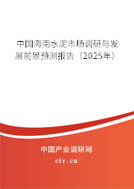 中國海南水泥市場調(diào)研與發(fā)展前景預(yù)測報告（2025年）