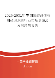 2025-2031年中國聚醚改性有機硅消泡劑行業(yè)市場調(diào)研及發(fā)展趨勢報告 2025-2031年中國聚醚改性有機硅消泡劑行業(yè)市場調(diào)研及發(fā)展趨勢報告