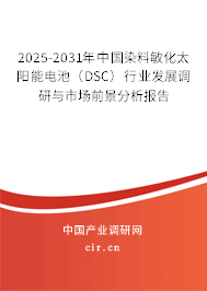 2025-2031年中國(guó)染料敏化太陽(yáng)能電池(DSC)行業(yè)發(fā)展調(diào)研與市場(chǎng)前景分析報(bào)告 2025-2031年中國(guó)染料敏化太陽(yáng)能電池(DSC)行業(yè)發(fā)展調(diào)研與市場(chǎng)前景分析報(bào)告