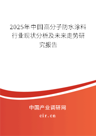 2025年中國高分子防水涂料行業(yè)現(xiàn)狀分析及未來走勢研究報告 2025年中國高分子防水涂料行業(yè)現(xiàn)狀分析及未來走勢研究報告