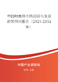 中國地面磚市場調研與發(fā)展趨勢預測報告（2025-2031年）