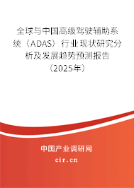 全球與中國高級駕駛輔助系統(tǒng)（ADAS）行業(yè)現(xiàn)狀研究分析及發(fā)展趨勢預(yù)測報告（2025年）
