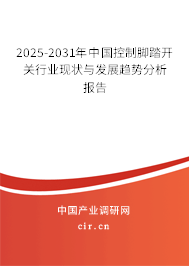 2025-2031年中國控制腳踏開關行業(yè)現狀與發(fā)展趨勢分析報告