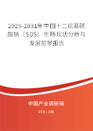 2025-2031年中國十二烷基硫酸鈉(SDS)市場現(xiàn)狀分析與發(fā)展前景報告 2025-2031年中國十二烷基硫酸鈉(SDS)市場現(xiàn)狀分析與發(fā)展前景報告