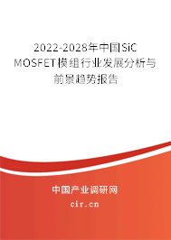 2022-2028年中國(guó)SiC MOSFET模組行業(yè)發(fā)展分析與前景趨勢(shì)報(bào)告