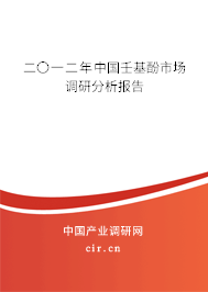 二〇一二年中國壬基酚市場調研分析報告 二〇一二年中國壬基酚市場調研分析報告