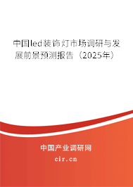 中國led裝飾燈市場調(diào)研與發(fā)展前景預(yù)測報(bào)告（2025年）