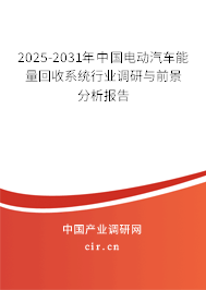 2025-2031年中國(guó)電動(dòng)汽車(chē)能量回收系統(tǒng)行業(yè)調(diào)研與前景分析報(bào)告 2025-2031年中國(guó)電動(dòng)汽車(chē)能量回收系統(tǒng)行業(yè)調(diào)研與前景分析報(bào)告