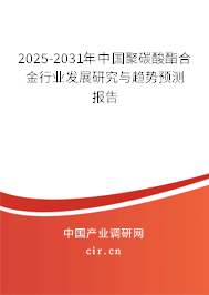 2025-2031年中國聚碳酸酯合金行業(yè)發(fā)展研究與趨勢預(yù)測報告 2025-2031年中國聚碳酸酯合金行業(yè)發(fā)展研究與趨勢預(yù)測報告