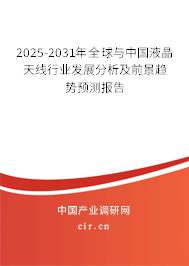 2025-2031年全球與中國液晶天線行業(yè)發(fā)展分析及前景趨勢預(yù)測報告