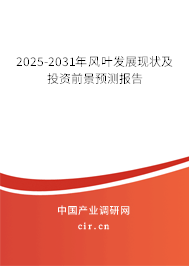 2025-2031年風葉發(fā)展現(xiàn)狀及投資前景預測報告