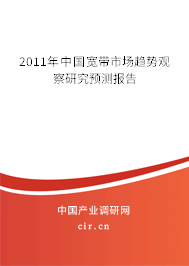 2011年中國寬帶市場趨勢觀察研究預測報告 2011年中國寬帶市場趨勢觀察研究預測報告