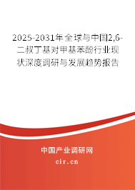 2025-2031年全球與中國2,6-二叔丁基對甲基苯酚行業(yè)現(xiàn)狀深度調(diào)研與發(fā)展趨勢報(bào)告