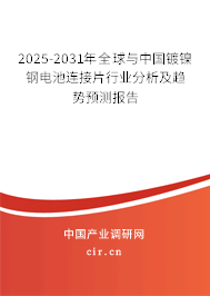 2025-2031年全球與中國鍍鎳鋼電池連接片行業(yè)分析及趨勢預測報告 2025-2031年全球與中國鍍鎳鋼電池連接片行業(yè)分析及趨勢預測報告