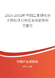 2025-2031年中國(guó)工業(yè)鋰電池市場(chǎng)現(xiàn)狀分析及發(fā)展趨勢(shì)研究報(bào)告 2025-2031年中國(guó)工業(yè)鋰電池市場(chǎng)現(xiàn)狀分析及發(fā)展趨勢(shì)研究報(bào)告