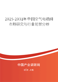 2025-2031年中國空氣電磁閥市場研究與行業(yè)前景分析 2025-2031年中國空氣電磁閥市場研究與行業(yè)前景分析