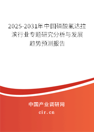 2025-2031年中國磷酸氟達(dá)拉濱行業(yè)專題研究分析與發(fā)展趨勢預(yù)測報(bào)告 2025-2031年中國磷酸氟達(dá)拉濱行業(yè)專題研究分析與發(fā)展趨勢預(yù)測報(bào)告