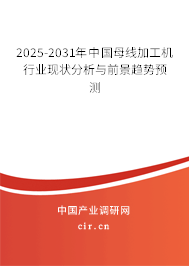 2025-2031年中國母線加工機行業(yè)現(xiàn)狀分析與前景趨勢預測