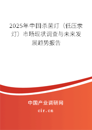 2025年中國(guó)殺菌燈(低壓汞燈)市場(chǎng)現(xiàn)狀調(diào)查與未來(lái)發(fā)展趨勢(shì)報(bào)告 2025年中國(guó)殺菌燈(低壓汞燈)市場(chǎng)現(xiàn)狀調(diào)查與未來(lái)發(fā)展趨勢(shì)報(bào)告