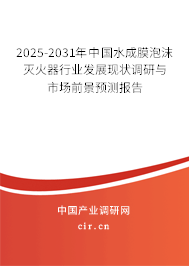 2025-2031年中國水成膜泡沫滅火器行業(yè)發(fā)展現(xiàn)狀調(diào)研與市場前景預測報告 2025-2031年中國水成膜泡沫滅火器行業(yè)發(fā)展現(xiàn)狀調(diào)研與市場前景預測報告