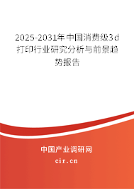 2025-2031年中國消費(fèi)級(jí)3d打印行業(yè)研究分析與前景趨勢(shì)報(bào)告