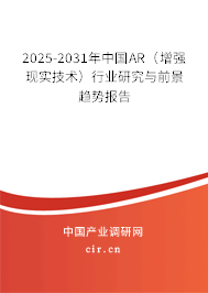 2025-2031年中國AR（增強現(xiàn)實技術(shù)）行業(yè)研究與前景趨勢報告