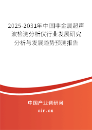 2025-2031年中國非金屬超聲波檢測分析儀行業(yè)發(fā)展研究分析與發(fā)展趨勢預(yù)測報告