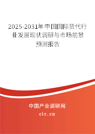 2025-2031年中國(guó)國(guó)際貨代行業(yè)發(fā)展現(xiàn)狀調(diào)研與市場(chǎng)前景預(yù)測(cè)報(bào)告