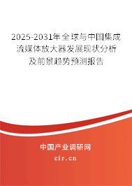 2025-2031年全球與中國集成流媒體放大器發(fā)展現(xiàn)狀分析及前景趨勢預測報告 2025-2031年全球與中國集成流媒體放大器發(fā)展現(xiàn)狀分析及前景趨勢預測報告