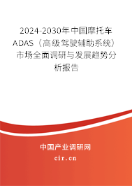 2024-2030年中國摩托車ADAS(高級駕駛輔助系統(tǒng))市場全面調(diào)研與發(fā)展趨勢分析報(bào)告 2024-2030年中國摩托車ADAS(高級駕駛輔助系統(tǒng))市場全面調(diào)研與發(fā)展趨勢分析報(bào)告