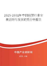 2025-2031年中國(guó)銅箔行業(yè)全面調(diào)研與發(fā)展趨勢(shì)分析報(bào)告 2025-2031年中國(guó)銅箔行業(yè)全面調(diào)研與發(fā)展趨勢(shì)分析報(bào)告