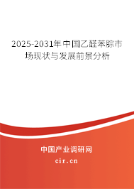 2025-2031年中國乙醛苯腙市場現狀與發(fā)展前景分析 2025-2031年中國乙醛苯腙市場現狀與發(fā)展前景分析