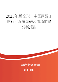 2025年版全球與中國丙酸丁酯行業(yè)深度調(diào)研及市場前景分析報告 2025年版全球與中國丙酸丁酯行業(yè)深度調(diào)研及市場前景分析報告
