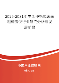 2025-2031年中國(guó)便攜式表面粗糙度儀行業(yè)研究分析與發(fā)展前景