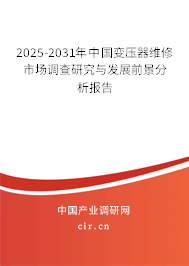 2025-2031年中國變壓器維修市場調(diào)查研究與發(fā)展前景分析報告