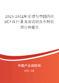 2025-2031年全球與中國丙綸BCF絲行業(yè)發(fā)展調(diào)研及市場前景分析報告 2025-2031年全球與中國丙綸BCF絲行業(yè)發(fā)展調(diào)研及市場前景分析報告