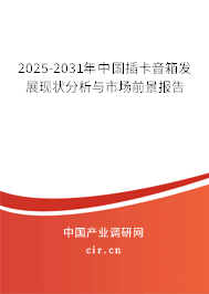 2025-2031年中國(guó)插卡音箱發(fā)展現(xiàn)狀分析與市場(chǎng)前景報(bào)告