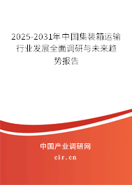 2025-2031年中國(guó)集裝箱運(yùn)輸行業(yè)發(fā)展全面調(diào)研與未來趨勢(shì)報(bào)告