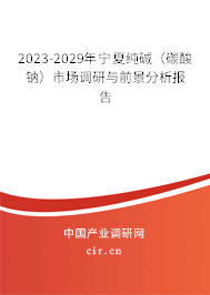 2023-2029年寧夏純堿（碳酸鈉）市場調(diào)研與前景分析報告