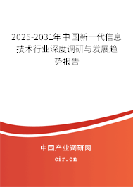 2025-2031年中國新一代信息技術行業(yè)深度調研與發(fā)展趨勢報告 2025-2031年中國新一代信息技術行業(yè)深度調研與發(fā)展趨勢報告