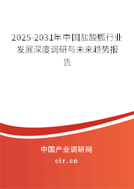 2025-2031年中國(guó)鹽酸胍行業(yè)發(fā)展深度調(diào)研與未來(lái)趨勢(shì)報(bào)告