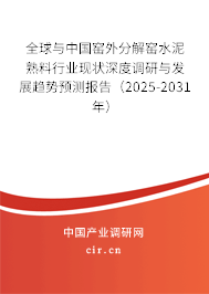 全球與中國(guó)窯外分解窯水泥熟料行業(yè)現(xiàn)狀深度調(diào)研與發(fā)展趨勢(shì)預(yù)測(cè)報(bào)告（2025-2031年）