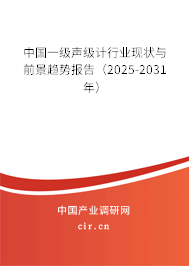 中國一級聲級計行業(yè)現(xiàn)狀與前景趨勢報告(2025-2031年) 中國一級聲級計行業(yè)現(xiàn)狀與前景趨勢報告(2025-2031年)