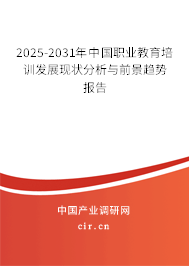2025-2031年中國職業(yè)教育培訓發(fā)展現(xiàn)狀分析與前景趨勢報告