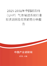 2025-2031年中國(guó)超高純（UHP）氣體輸送系統(tǒng)行業(yè)現(xiàn)狀調(diào)研及前景趨勢(shì)分析報(bào)告