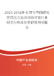 2025-2031年全球與中國(guó)磁電定位壓力監(jiān)測(cè)消融導(dǎo)管行業(yè)研究分析及前景趨勢(shì)預(yù)測(cè)報(bào)告 2025-2031年全球與中國(guó)磁電定位壓力監(jiān)測(cè)消融導(dǎo)管行業(yè)研究分析及前景趨勢(shì)預(yù)測(cè)報(bào)告