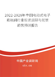 2022-2028年中國電動式電子膨脹閥行業(yè)現(xiàn)狀調(diào)研與前景趨勢預(yù)測報(bào)告 2022-2028年中國電動式電子膨脹閥行業(yè)現(xiàn)狀調(diào)研與前景趨勢預(yù)測報(bào)告